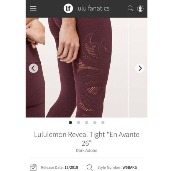 Lululemon size 2 reveal tight dark adobe burgundy cherry leggings - Picture 1 of 6